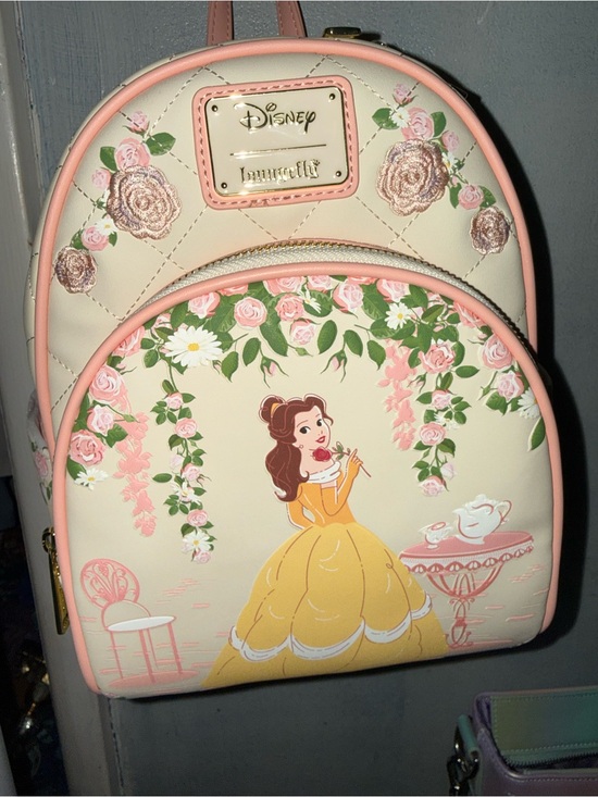 Loungefly Handbags - Loungefly Belle Floral Mini Backpack - Cream, Pink & Yellow